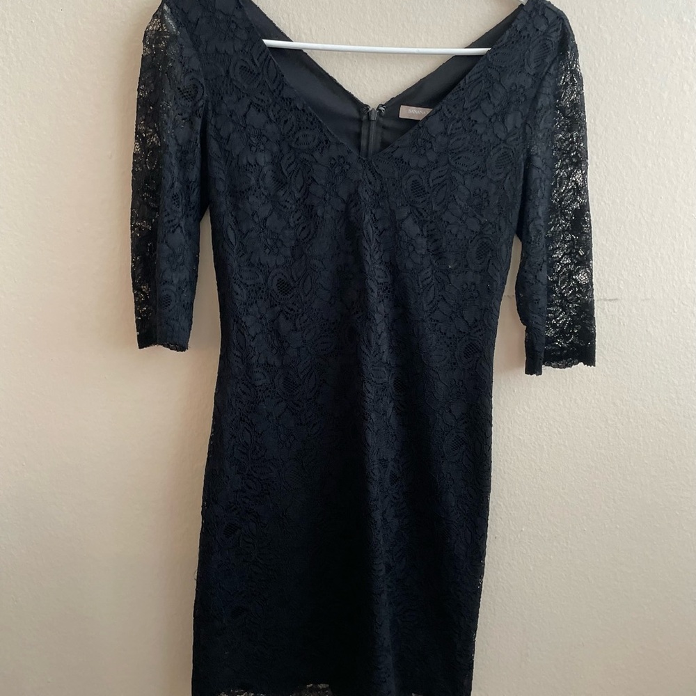 NEW Banana Republic Elegant Sexy Black Lace Dress